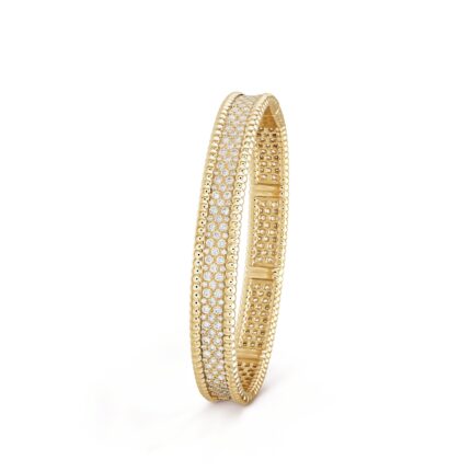 Gold-Plated CZ Beaded Bangle Bracelet
