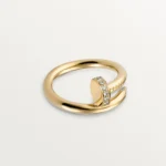 Nail Open Ring · 18K Gold Plated · CZ · V Gold