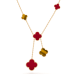 Gold-Plated Clover Y Necklace | 925 Sterling Silver - Image 4