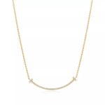 Smile Pendant Necklace · 18K Gold Plated · Small Zirconia Accent