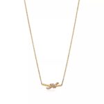 Small Knot Pendant Necklace · 18K Gold Plated · Zirconia · Adjustable Chain