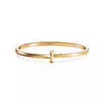 T1 Narrow Hinged Bangle · 18K Gold Plated · Medium Size