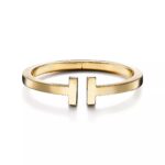 Square T Open Bangle · 18K Gold Plated · Medium Size