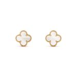 Clover Leaf Earrings · 925 Silver · 18K Gold Platedachite