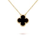 Clover Leaf Necklace,925 Silver, 18k Gold Plated