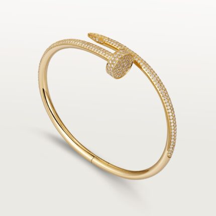 Gold-Plated Open Bangle with Cubic Zirconia | 3.5mm