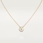 Gold-Plated Natural Stone Circle Necklace | V Gold