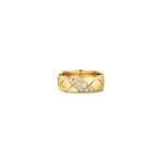 Gold-Plated Quilted Zirconia Ring | 925 Sterling Silver