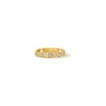 Gold-Plated Quilted Zirconia Ring