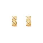 Gold-Plated Textured Pattern Earrings