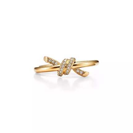 Gold-Plated CZ Sculptural Band Ring