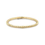 Gold-Plated Beaded Bangle Bracelet