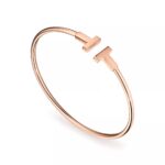 T Open Cuff Bracelet · 18K Gold Plated · Minimalist Design - Image 10