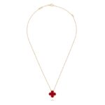 Clover Leaf Necklace,925 Silver, 18k Gold Plated - Image 10