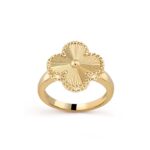 Gold-Plated Floral Motif Ring – 925 Silver - Image 11