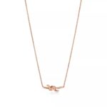 Small Knot Pendant Necklace · 18K Gold Plated · Zirconia · Adjustable Chain - Image 8