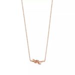 Minimalist Knot Pendant Necklace · 18K Gold Plated · Adjustable Chain - Image 8