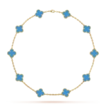 Clover Leaf Necklace · 925 Silver · 18K Gold Plated - Image 11