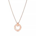 Small Circle Pendant Necklace · 18K Gold Plated · Adjustable Chain - Image 13