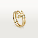 Double Ring Nail Open Ring · 18K Gold Plated · CZ · V Gold