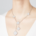 Gold-Plated Clover Y Necklace | 925 Sterling Silver - Image 9