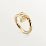 Nail Open Ring · 18K Gold Plated · CZ · V Gold - Image 2