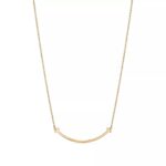 Smile Pendant Necklace · 18K Gold Plated · Small Zirconia Accent - Image 2