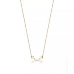 Mini Smile Pendant Necklace · 18K Gold Plated · Zirconia Accent - Image 2