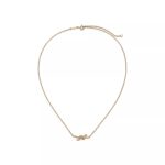 Small Knot Pendant Necklace · 18K Gold Plated · Zirconia · Adjustable Chain - Image 2