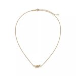 Minimalist Knot Pendant Necklace · 18K Gold Plated · Adjustable Chain - Image 2