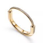 Lock Bangle with Zirconia · 18K Gold Plated · PVD 5x Layered - Image 2