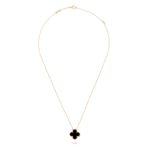 Clover Leaf Necklace,925 Silver, 18k Gold Plated - Image 2