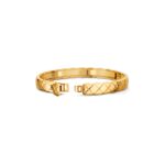 Gold-Plated Quilted CZ Bangle | V Gold - Image 2