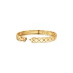Gold-Plated Quilted Bangle | V Gold - Image 2