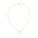 Gold-Plated Quilted Pendant Necklace - Image 2