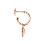 Gold-Plated CZ Floral Motif Drop Earrings - Image 2