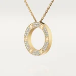 Gold-Plated CZ Circle Pendant Necklace