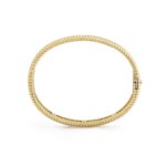 Gold-Plated CZ Beaded Bangle Bracelet - Image 3
