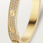Wide Pavé Bangle Bracelet · 18K Gold Plated · Zirconia Cuff - Image 3