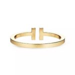 Square T Open Bangle · 18K Gold Plated · Medium Size - Image 3