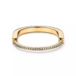 Lock Bangle with Zirconia · 18K Gold Plated · PVD 5x Layered - Image 3