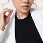 Gold-Plated Natural Stone Circle Necklace | V Gold - Image 3