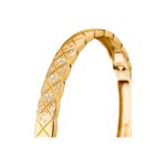 Gold-Plated Quilted CZ Bangle | V Gold - Image 3