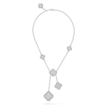 Gold-Plated Clover Y Necklace | 925 Sterling Silver - Image 10