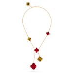 Gold-Plated Clover Y Necklace | 925 Sterling Silver - Image 7