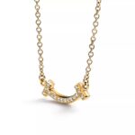 Mini Smile Pendant Necklace · 18K Gold Plated · Zirconia Accent - Image 4