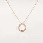 Gold-Plated CZ Circle Pendant Necklace - Image 4