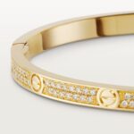Pavé Screw Bangle · 18K Gold Plated · Cubic Zirconia - Image 3