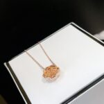 Rose Gold–Plated CZ Floral Motif Pendant Necklace - Image 4
