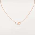 Gold-Plated Interlocking Double Ring Necklace - Image 4